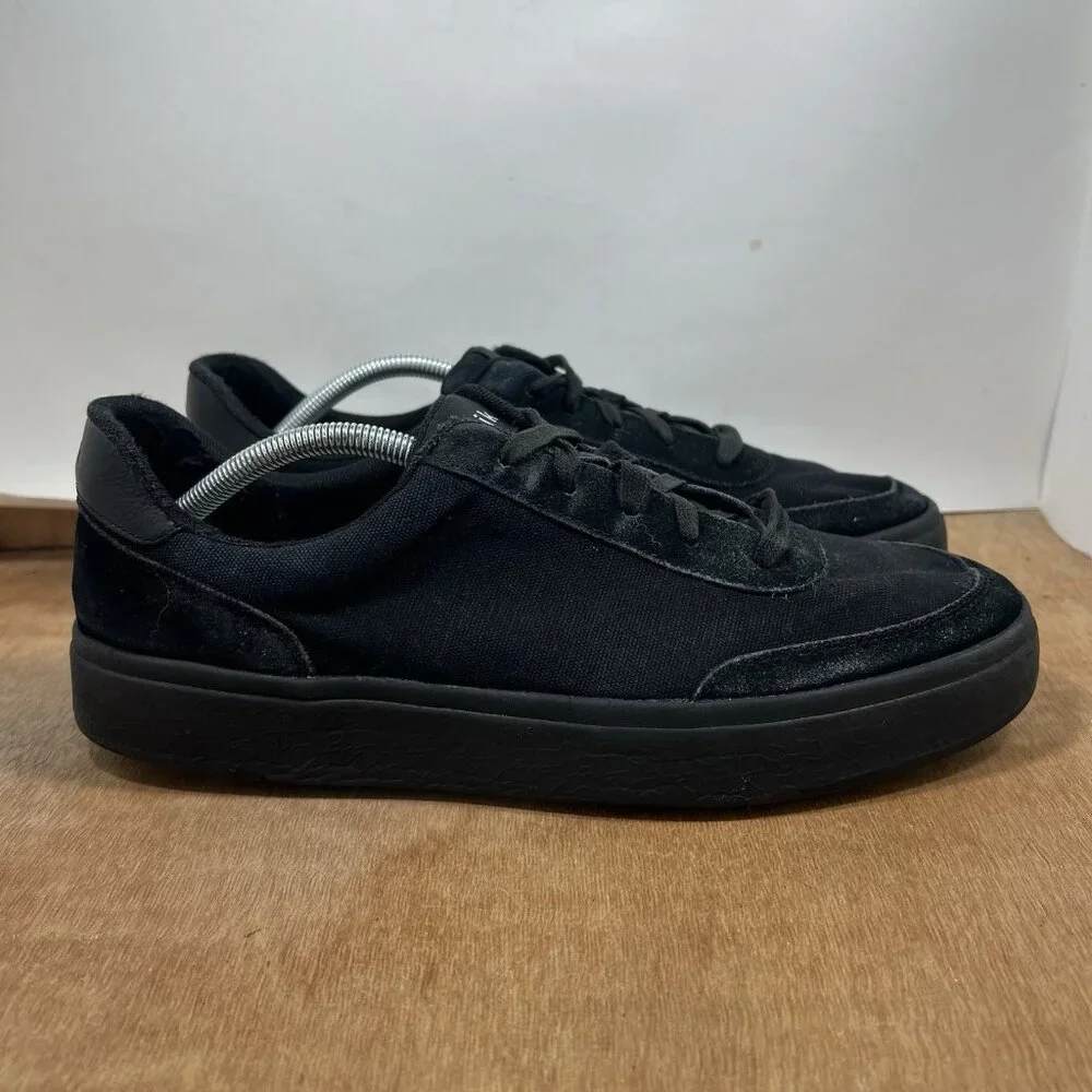 Kizik Prague Mens Size12 Canvas Handsfree Shoes Sneakers Black